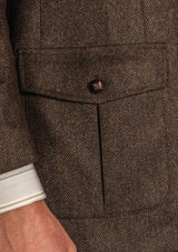 Woodrow Jacket - Burnt Saddle Herringbone