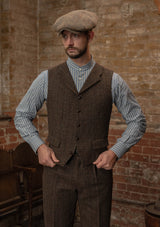 Woodrow Harris Tweed Waistcoat - Dark Prince Of Wales