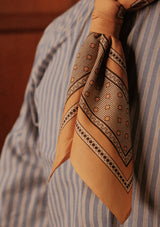 'Canyon Gold' 100% Cotton Selvedge Bandana - #8