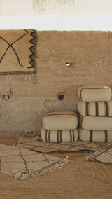 Munro Double Breasted Lightweight Jacket - Desert Sand Pinstripe