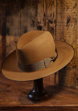Barbosa Flat Brim Fedora - Driftwood