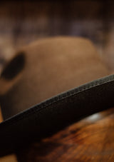 Barstow Wide Brim Fedora - Dark Brown