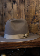 Barstow Flat Brim Fedora - Light Grey