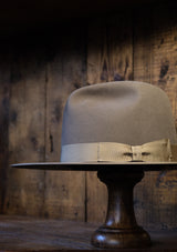 Barstow Flat Brim Fedora - Light Grey