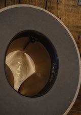 Barstow Flat Brim Fedora - Light Grey