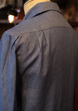 Long Sleeve Linen Board Shirt - Azure Blue