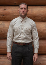 Denim Western Shirt - Cream