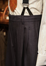 Brockman 'Clark' Trouser - Navy Diamond Weave Wool