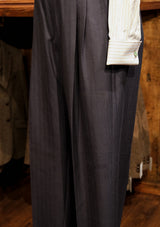 Brockman 'Clark' Trouser - Navy Diamond Weave Wool