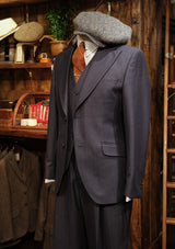 Brockman Jacket - Navy Diamond Weave Wool