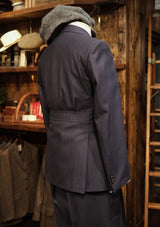 Brockman Jacket - Navy Diamond Weave Wool