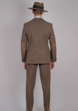 Edison Harris Tweed Jacket - Brown Check