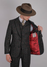 Edison Harris Tweed Jacket - Red Check