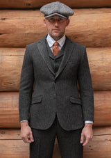 Edison Harris Tweed Jacket - Charcoal Herringbone
