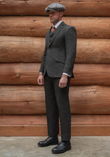 Edison Harris Tweed Jacket - Charcoal Herringbone