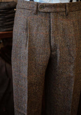 Edison Harris Tweed Trousers - Brown Check