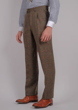 Edison Harris Tweed Trousers - Brown Check