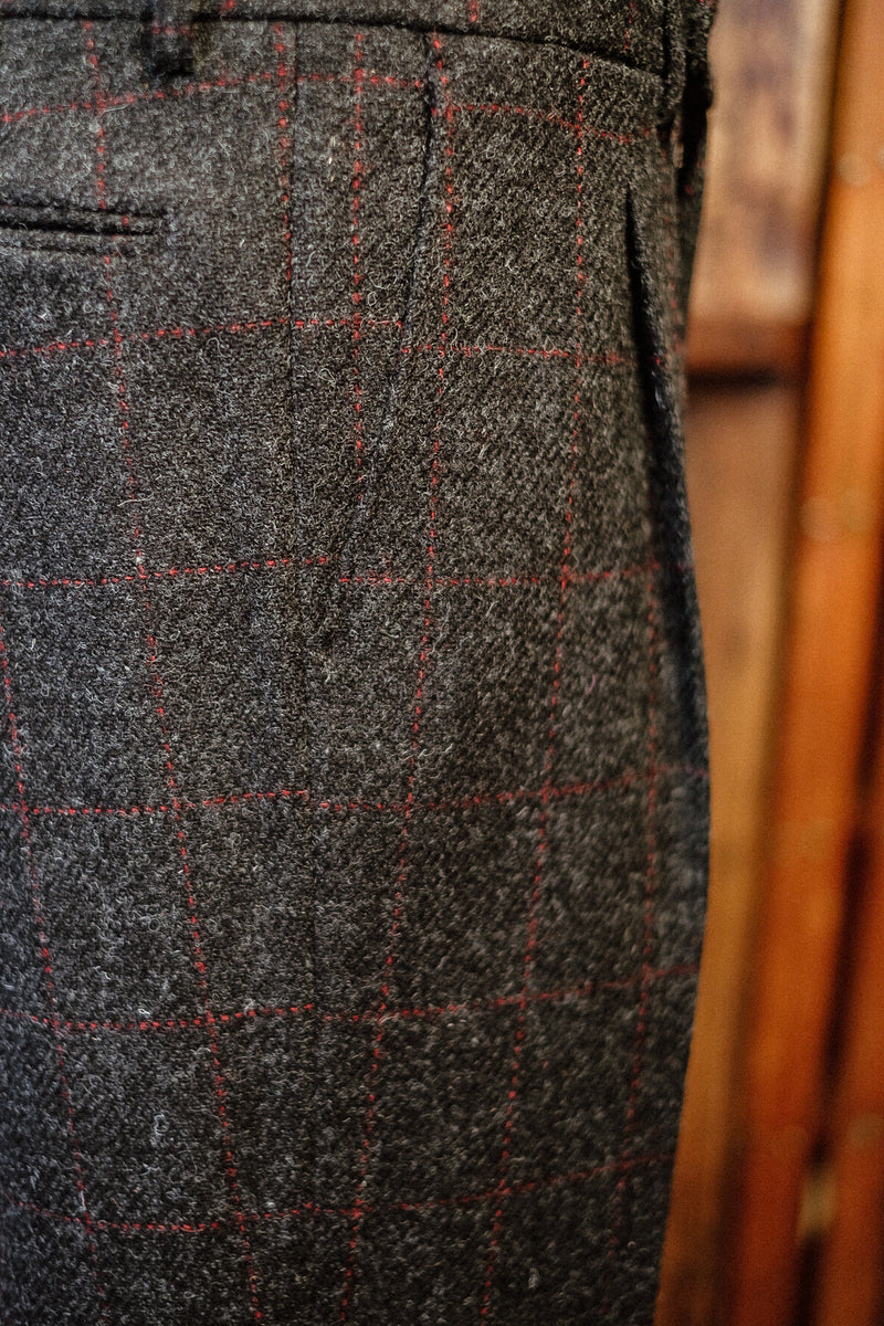 Edison Harris Tweed Trousers - Red Check