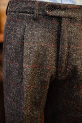 Edison Harris Tweed Trousers - Red Check