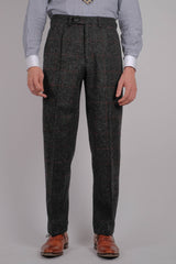 Edison Harris Tweed Trousers - Red Check