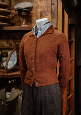 Frances Ladies Lambswool Cardigan - Rust
