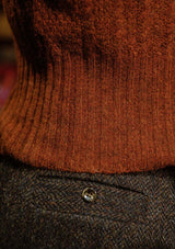 Frances Ladies Lambswool Cardigan - Rust