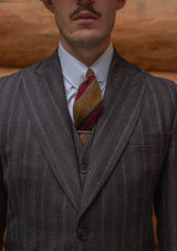 Munro Jacket - Dark Taupe with Vintage Grey Stripe