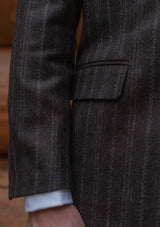 Munro Jacket - Dark Taupe with Vintage Grey Stripe