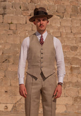 Brockman Waistcoat - Sand Prince of Wales