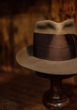 Reuben High Crown Fedora - Light Brown