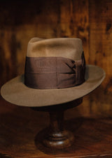 Reuben High Crown Fedora - Light Brown