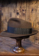 Wellsburg Fedora - Brown With Pleated Ribbon