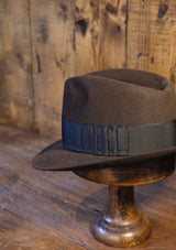 Wellsburg Fedora - Brown With Pleated Ribbon
