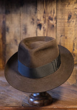 Wellsburg Fedora - Brown With Pleated Ribbon