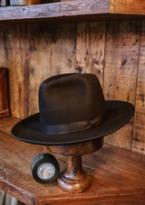 Barstow Wide Brim Fedora - Black
