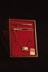 1930's Deadstock Collar & Tie Bar Set By Hadley In Original Gift Box #4
