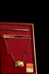 1930's Deadstock Collar & Tie Bar Set By Hadley In Original Gift Box #4
