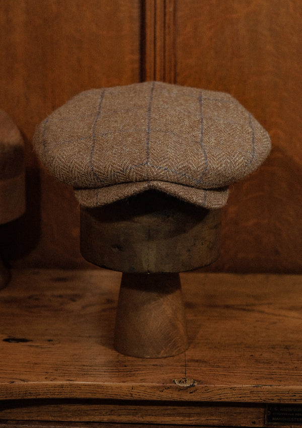 Regency 50 Pence Flat Cap - Antique Oak Harris Tweed