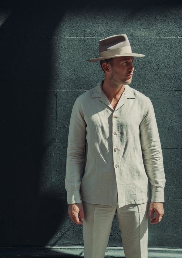 Jardin Linen Over Shirt - Aloe Green