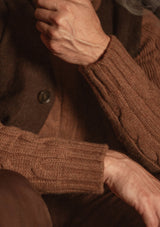 Anderson Cable Knit Super-soft Lambswool Sweater - Rusted Wilds
