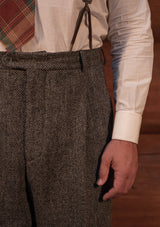 Bailey Harris Tweed Clark Trouser - Grey Herringbone