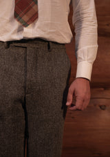 Bailey Harris Tweed Tapered Trouser - Grey Herringbone