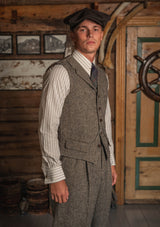 Bailey Harris Tweed Waistcoat - Old Oak Herringbone