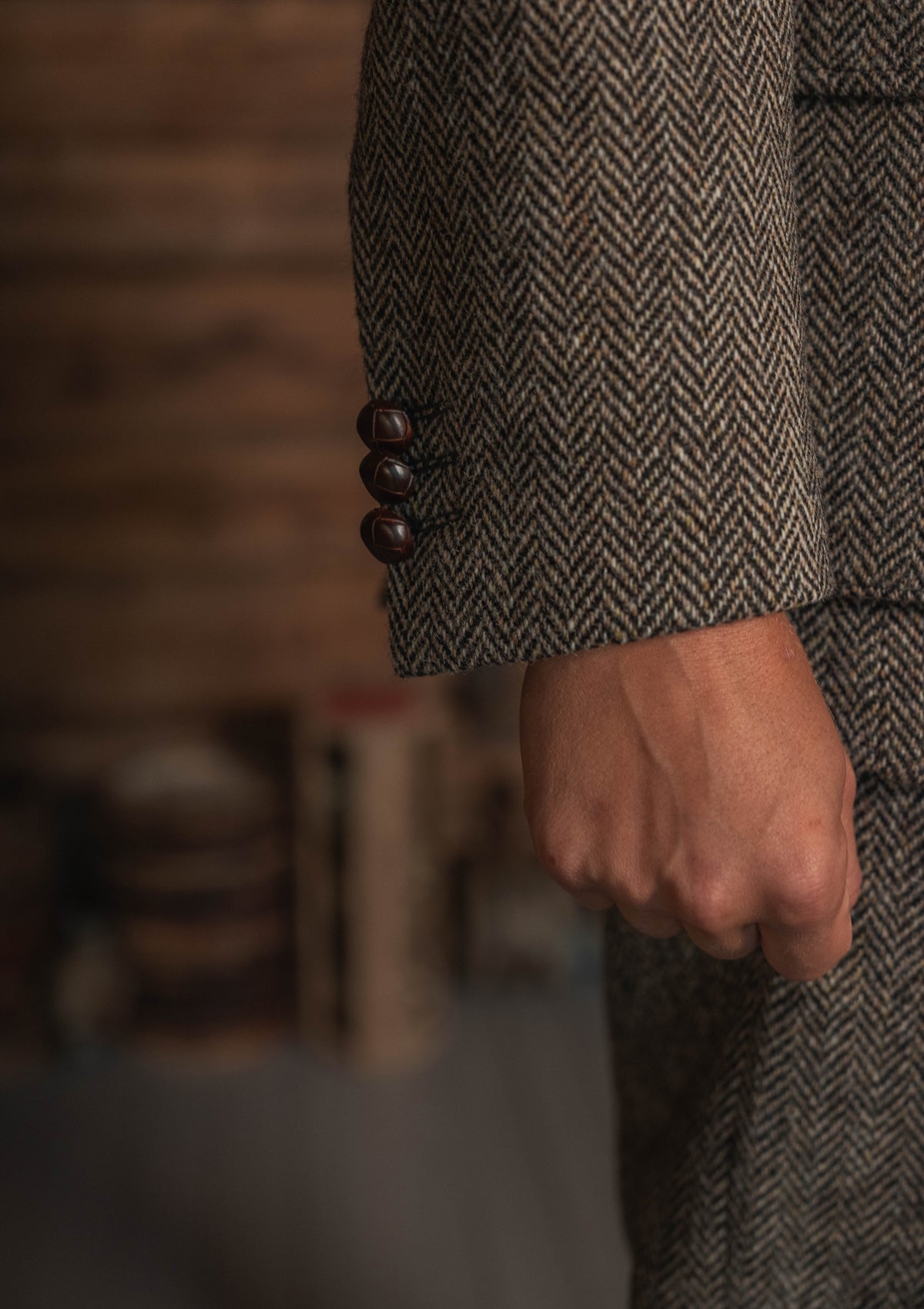 Bailey Harris Tweed Jacket - Old Oak Herringbone