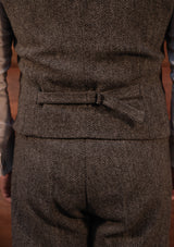 Bailey Harris Tweed Waistcoat - Grey Herringbone