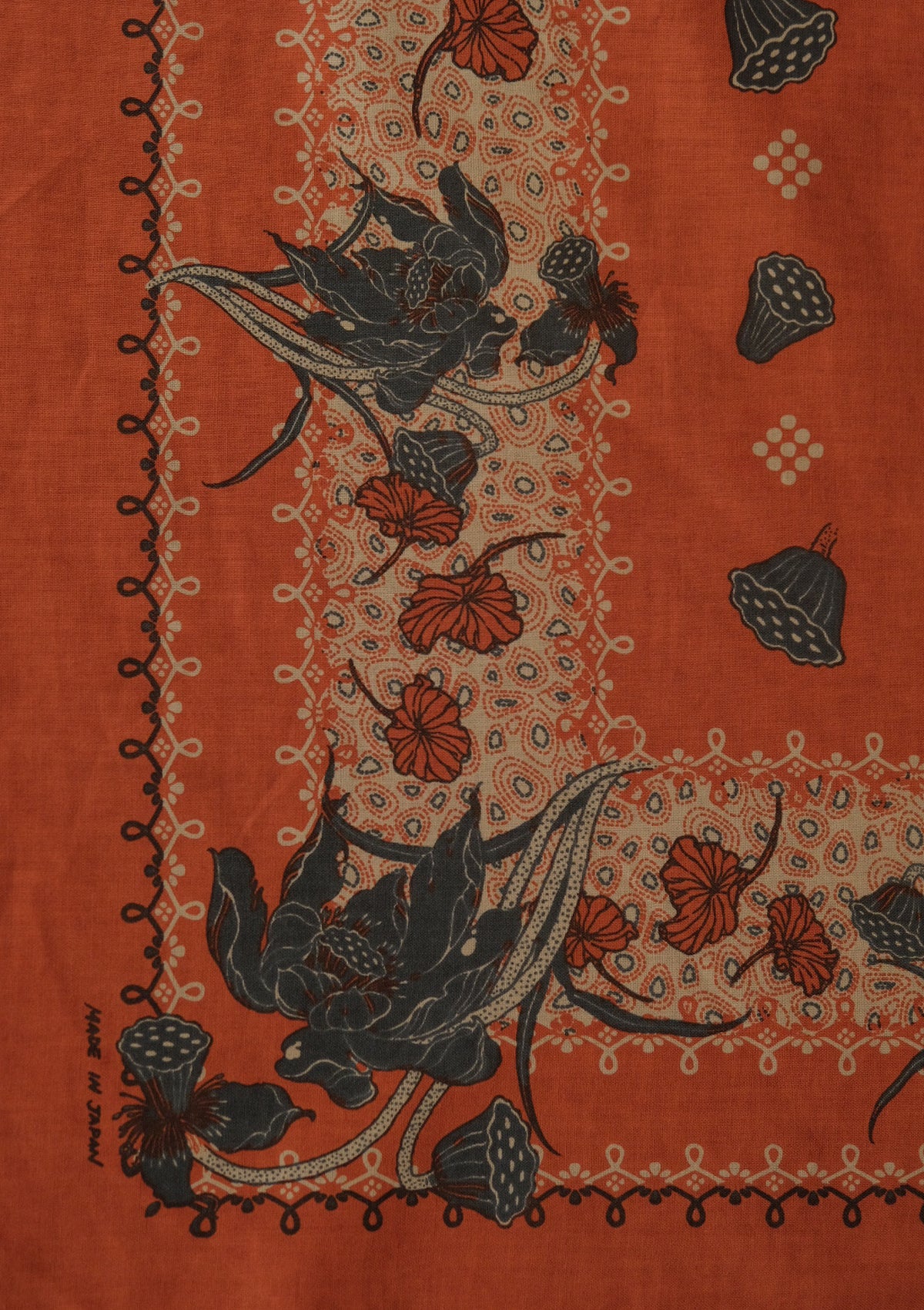 ‘Dead Lotus’ 100% Cotton Selvedge Bandana - #1