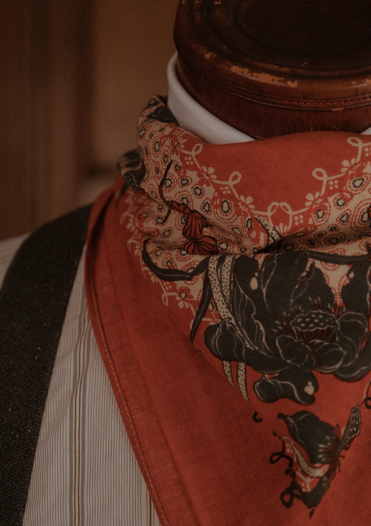 ‘Dead Lotus’ 100% Cotton Selvedge Bandana - #1