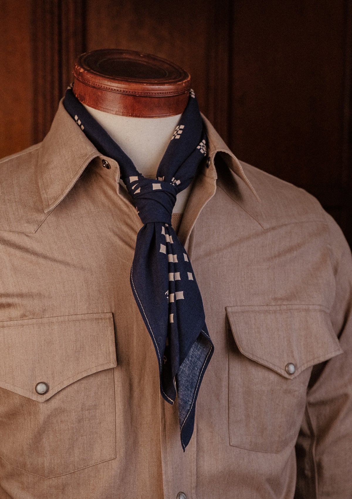 'Indigo Wayfarer' 100% Selvedge Cotton Bandana - #6