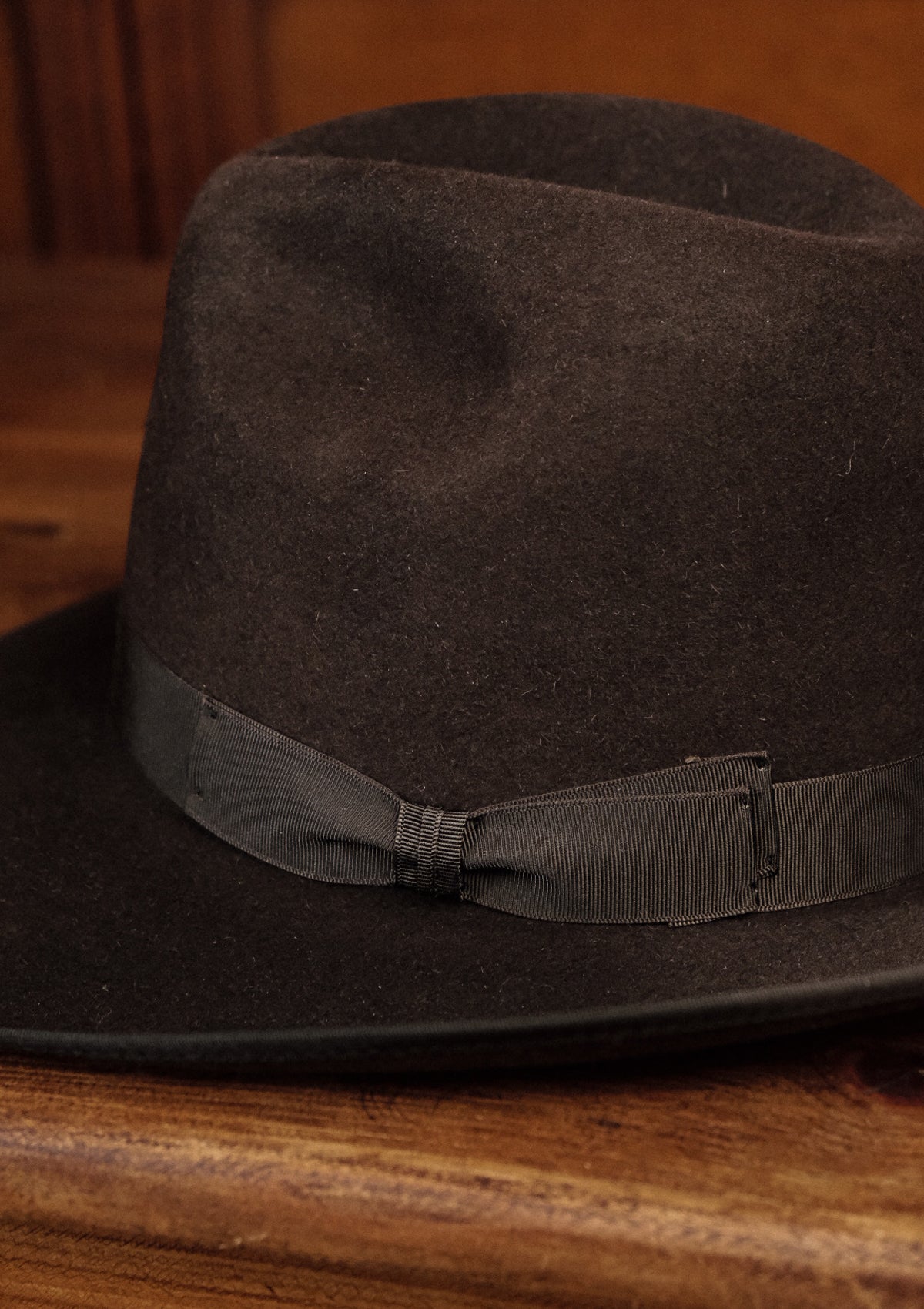 Barstow Wide Brim Fedora - Dark Brown