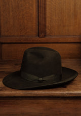 Barstow Wide Brim Fedora - Dark Brown